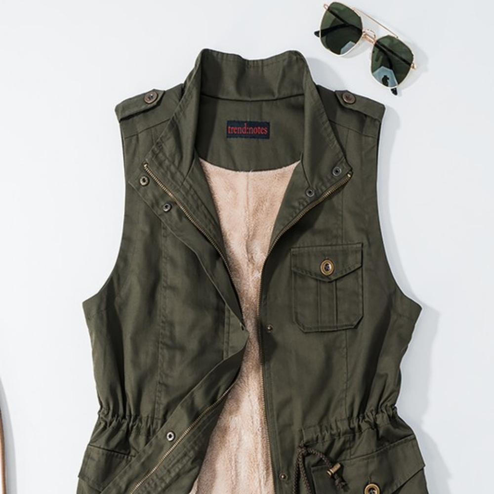 🌹FIRM PRICE🌹 ANORAK VEST, Faux Fur Lined - Black - Picture 3 of 8